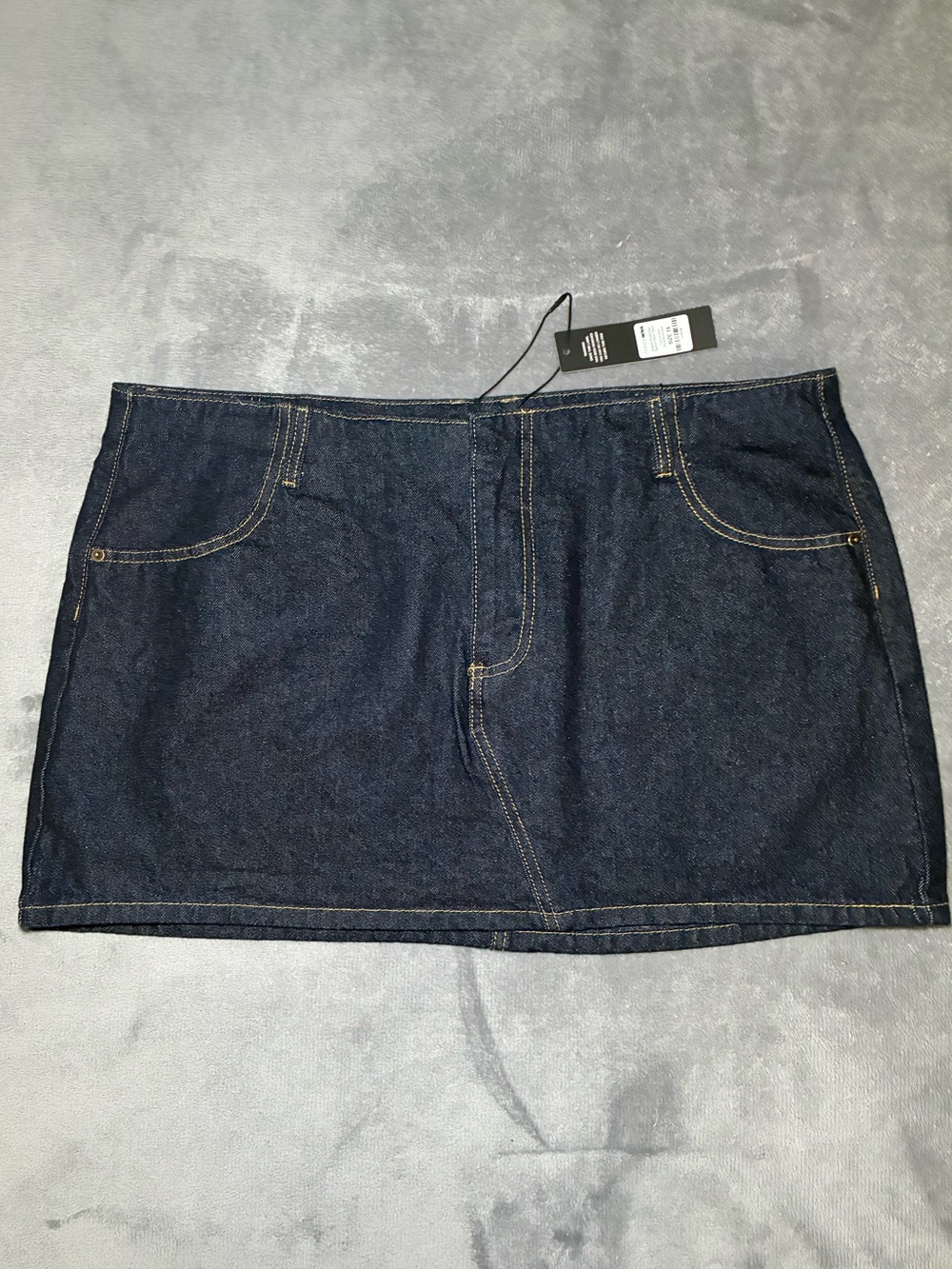 Fashion Nova Dark Denim Mini Skirt